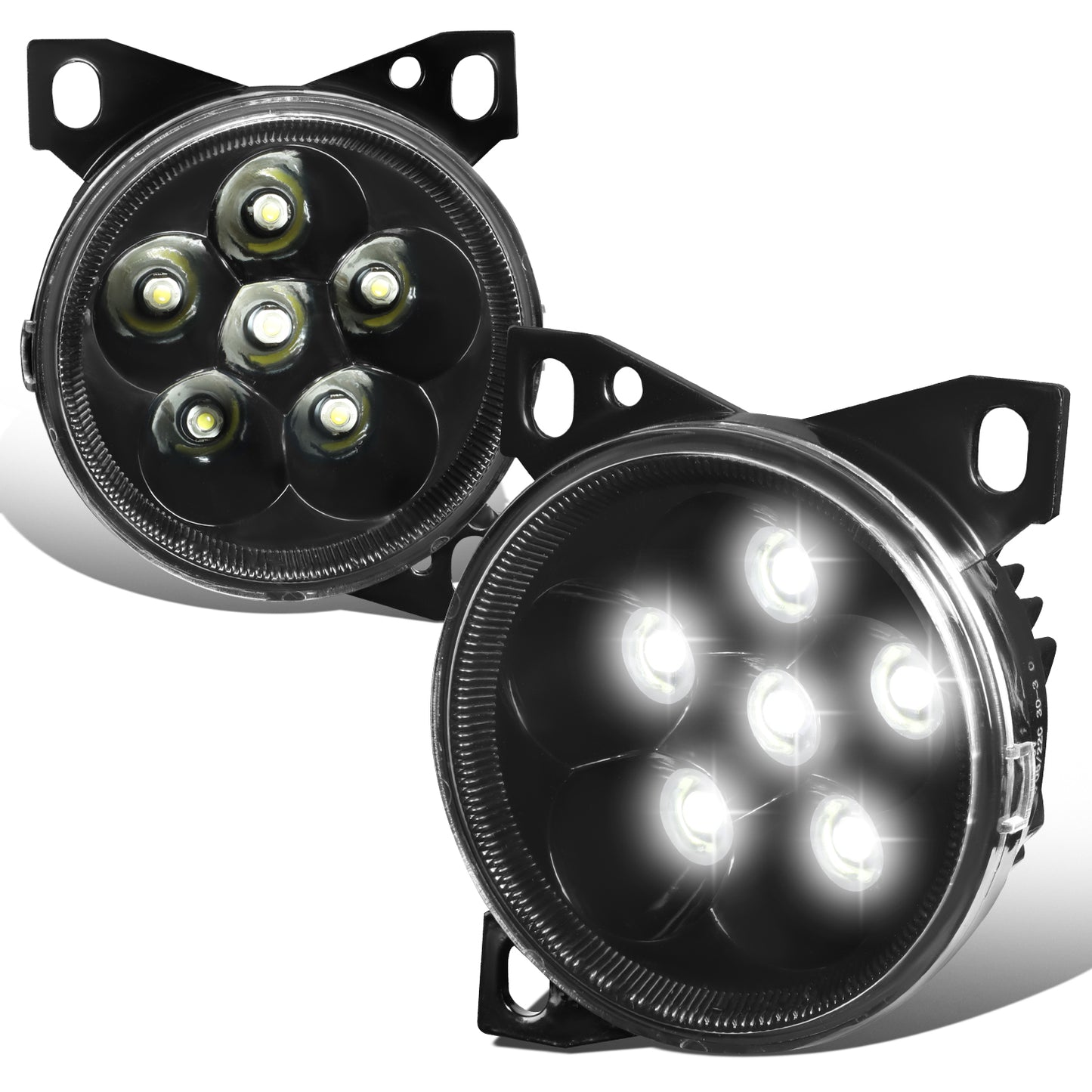 FAROS DE NIEBLA 08-15 KENWORTH T660 / 13-20 PETERBILT 579 / 11-20 PETERBILT 587 - REFLECTOR - FULL LED - BLACK