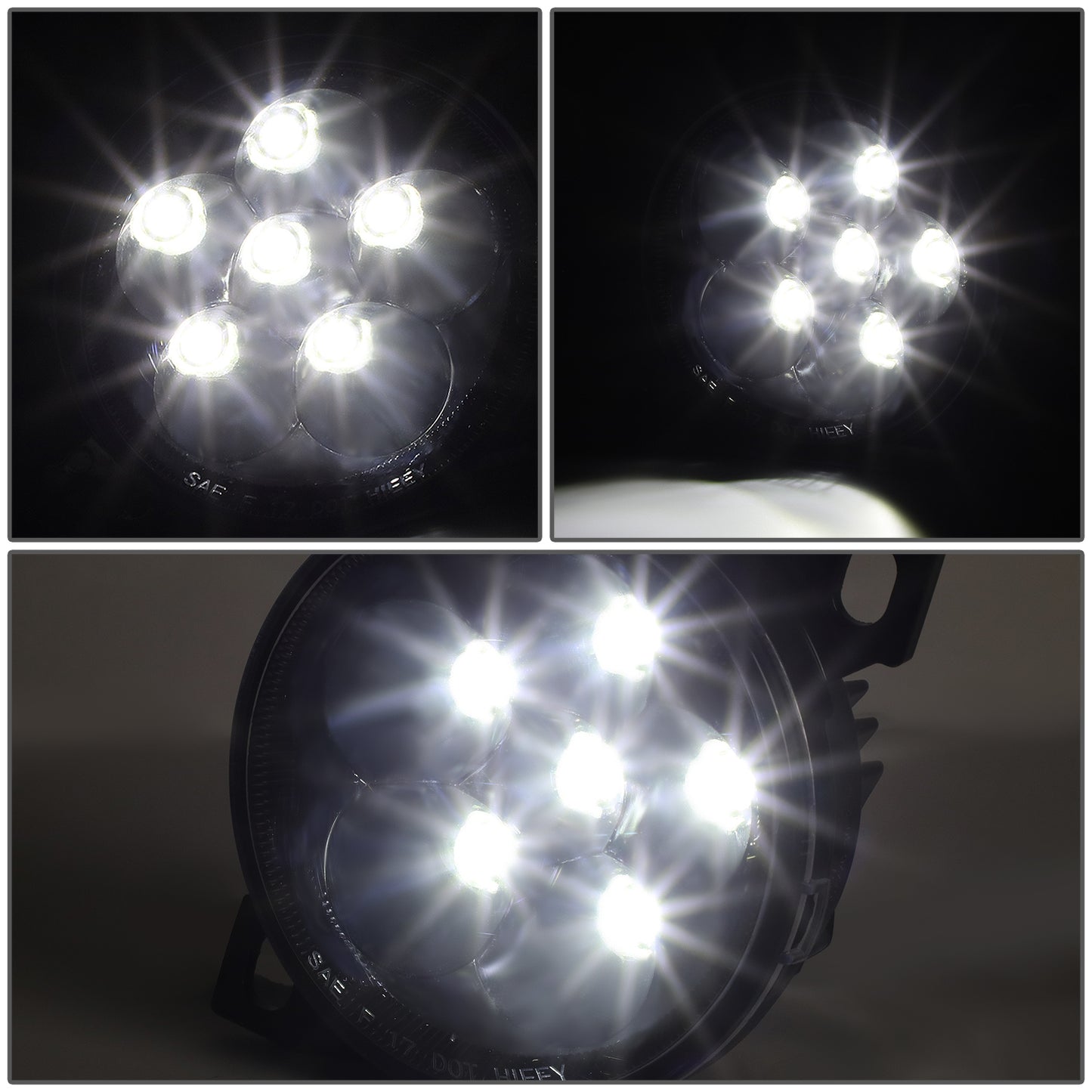 FAROS DE NIEBLA 08-15 KENWORTH T660 / 13-20 PETERBILT 579 / 11-20 PETERBILT 587 - REFLECTOR - FULL LED - BLACK