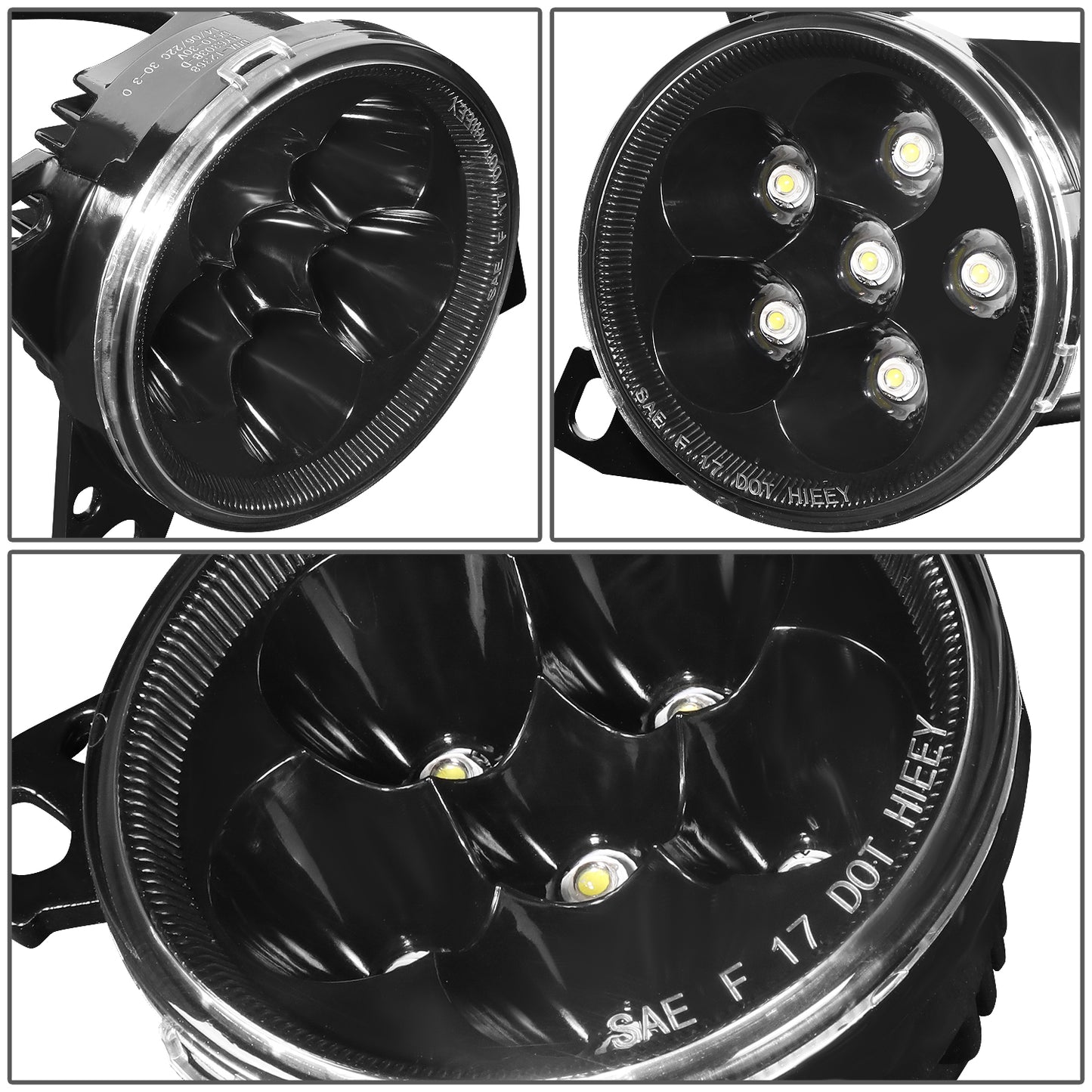 FAROS DE NIEBLA 08-15 KENWORTH T660 / 13-20 PETERBILT 579 / 11-20 PETERBILT 587 - REFLECTOR - FULL LED - BLACK