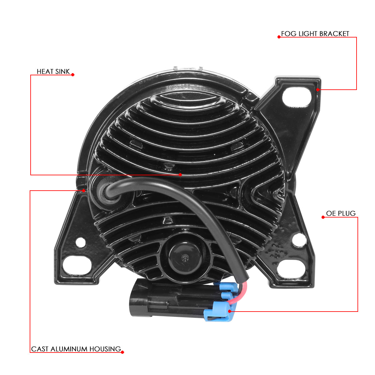 FAROS DE NIEBLA 08-15 KENWORTH T660 / 13-20 PETERBILT 579 / 11-20 PETERBILT 587 - REFLECTOR - FULL LED - BLACK
