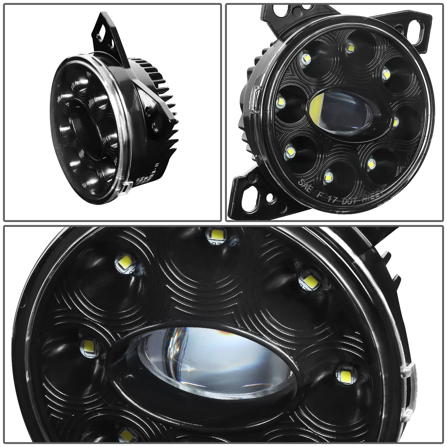 FAROS DE NIEBLA 08-15 KENWORTH T660 / 13-20 PETERBILT 579 / 11-20 PETERBILT 587 - PROJECTOR - FULL LED - BLACK