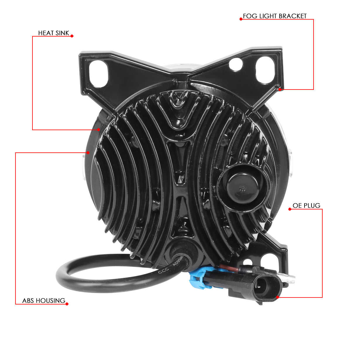 FAROS DE NIEBLA 08-15 KENWORTH T660 / 13-20 PETERBILT 579 / 11-20 PETERBILT 587 - PROJECTOR - FULL LED - BLACK