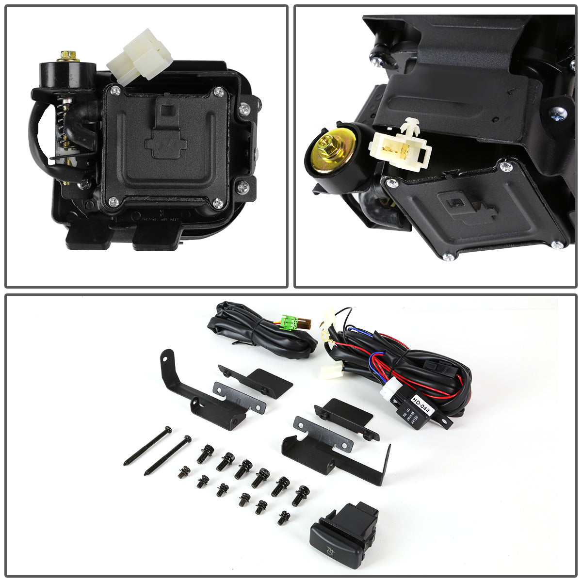 FAROS DE NIEBLA 96-98 HONDA CIVIC 2/3/4-DR - W/ SWITCH - H3 BULB - AMBER