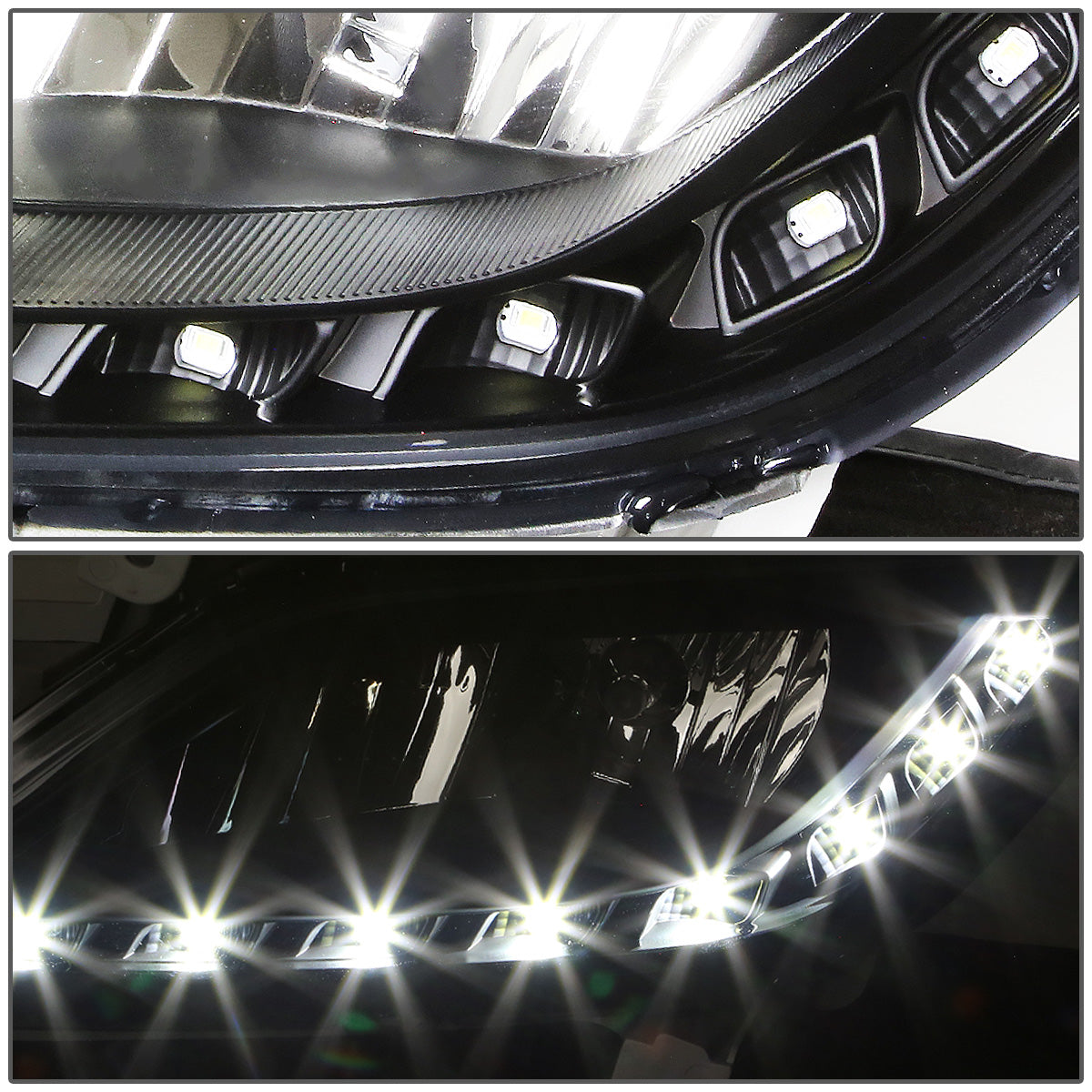 FAROS DE NIEBLA 12-16 HYUNDAI VELOSTER 3-DR - LED DRL - W/ SWITCH - 881 BULB - BLACK