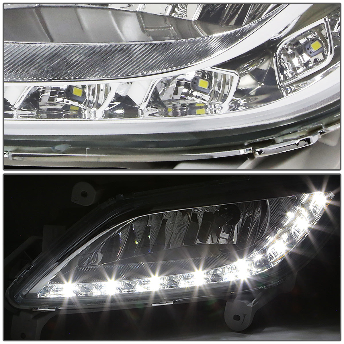 FAROS DE NIEBLA 12-16 HYUNDAI VELOSTER - LED DRL - W/ SWITCH - 881 BULB - CLEAR