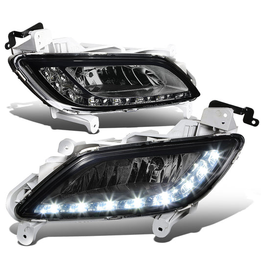 FAROS DE NIEBLA 12-16 HYUNDAI VELOSTER 3-DR - LED DRL - W/ SWITCH - 881 BULB - SMOKE