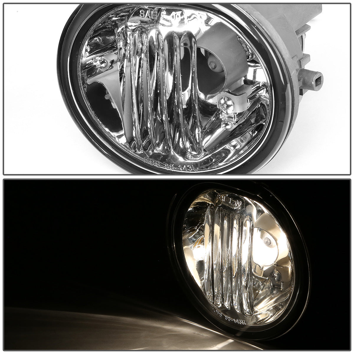 FAROS DE NIEBLA 03-08 TOYOTA MATRIX, PONTIAC VIBE / 04-10 TOYOTA TC W/ PT413-21050 GRILLE 2/4-DR - DOES NOT FIT 07-08 MATRIX XRS - NO SWITCH - 9006 BULB - CLEAR