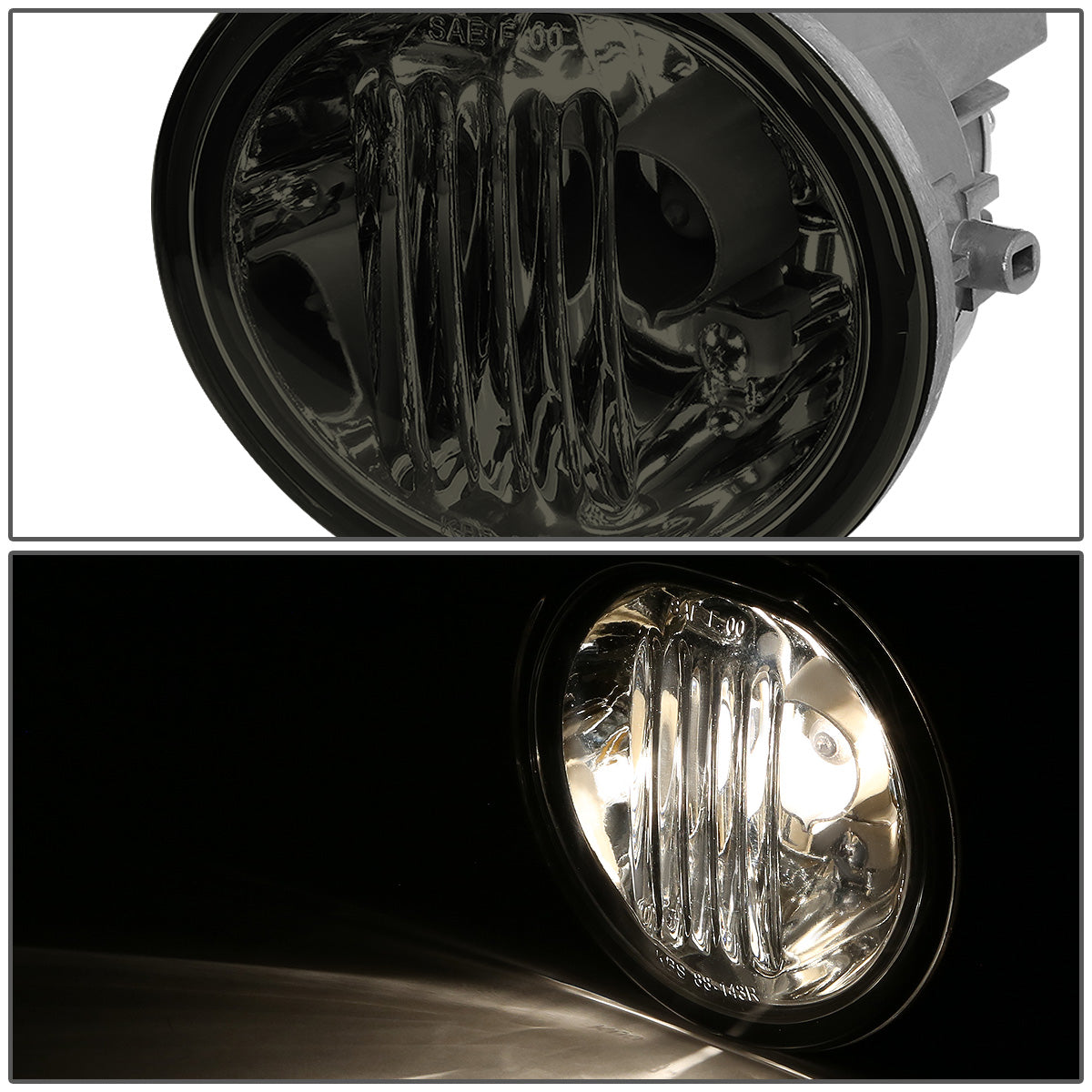 FAROS DE NIEBLA 03-08 TOYOTA MATRIX, PONTIAC VIBE / 04-10 TOYOTA TC W/ PT413-21050 GRILLE 2/4-DR - DOES NOT FIT 07-08 MATRIX XRS - NO SWITCH - 9006 BULB - SMOKE