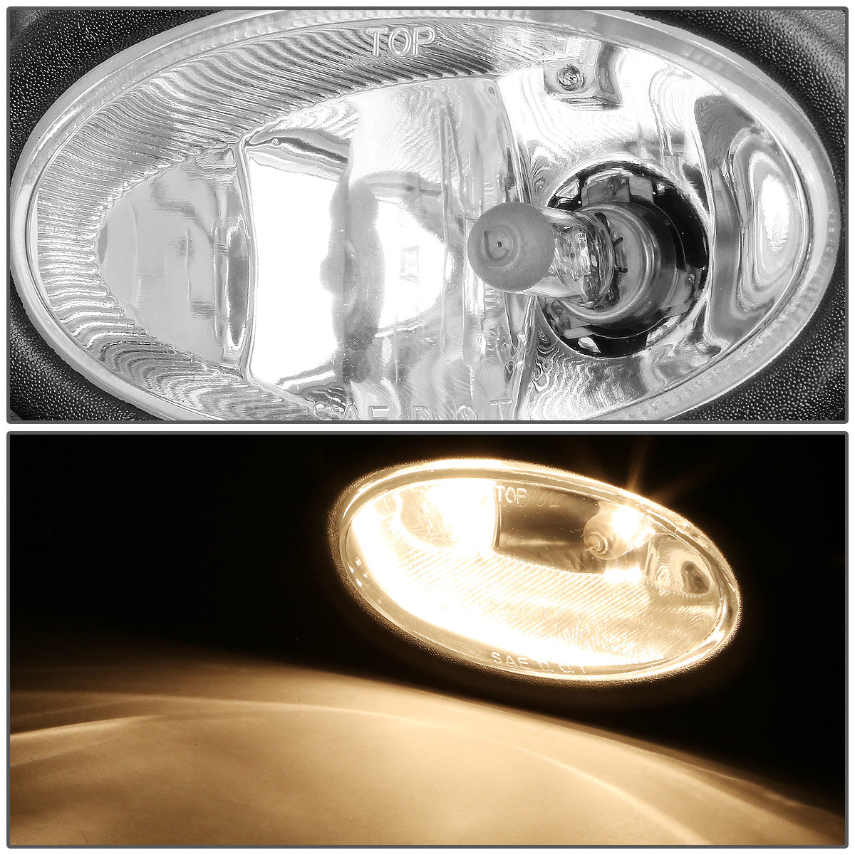 FAROS DE NIEBLA 06-08 HONDA CIVIC 2-DOOR - W/ SWITCH - H11 BULB - CLEAR