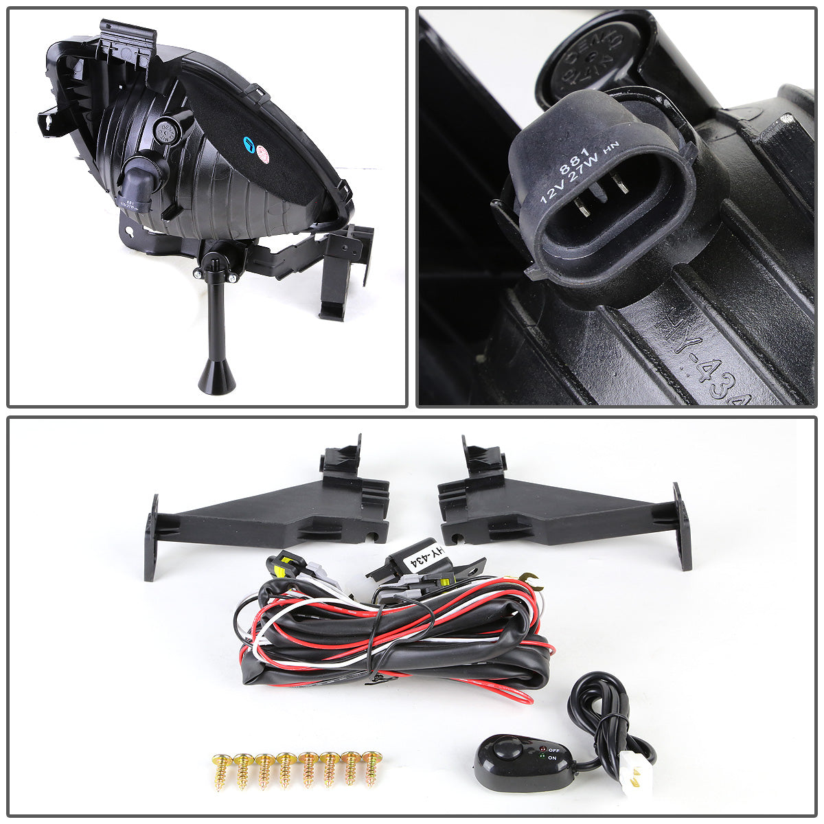 FAROS DE NIEBLA 11-13 HYUNDAI ELANTRA - W/ SWITCH - 881 BULB - SMOKE