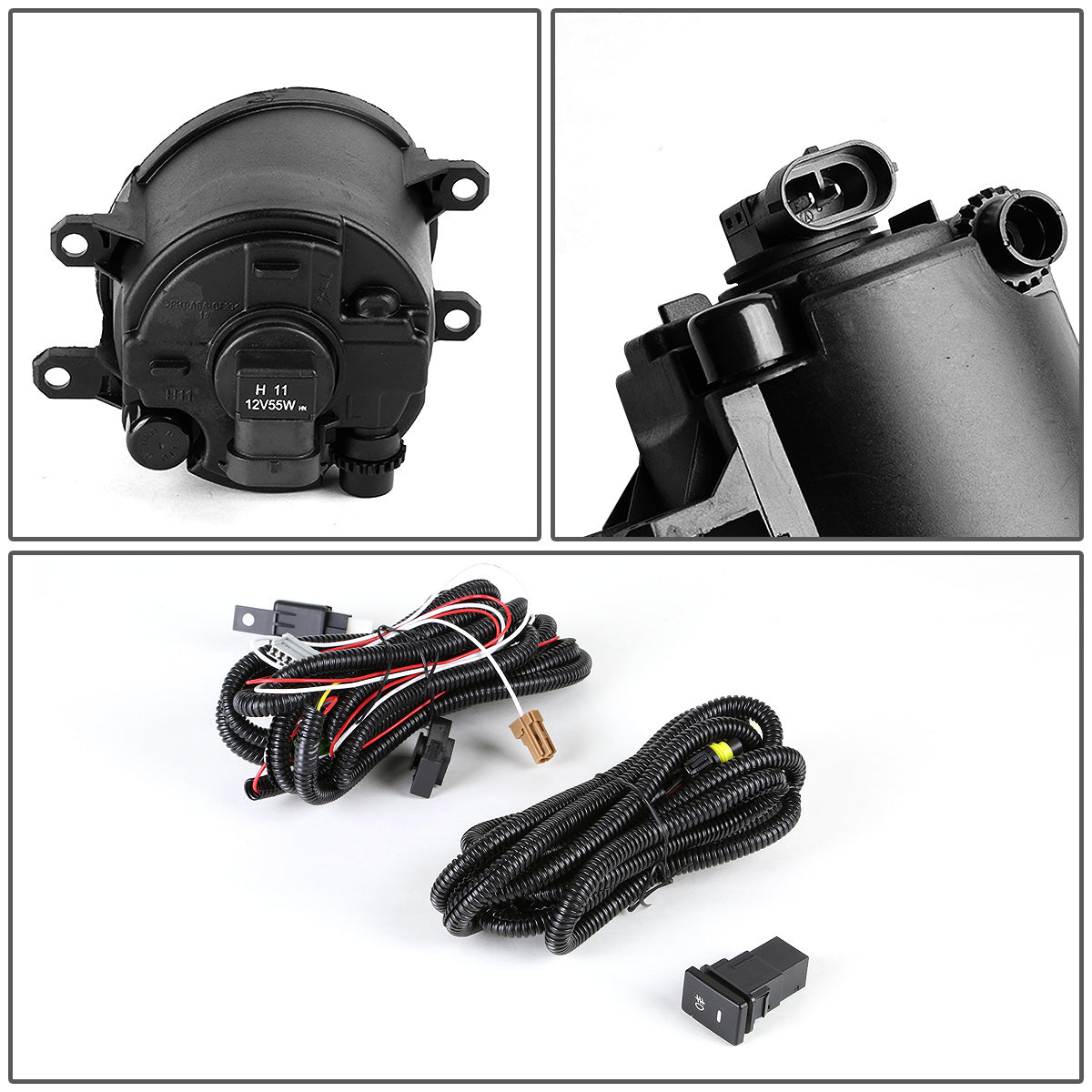 FAROS DE NIEBLA 07-09 TOYOTA CAMRY - W/ SWITCH - H11 BULB - DOES NOT FIT SE MODELS - SMOKE