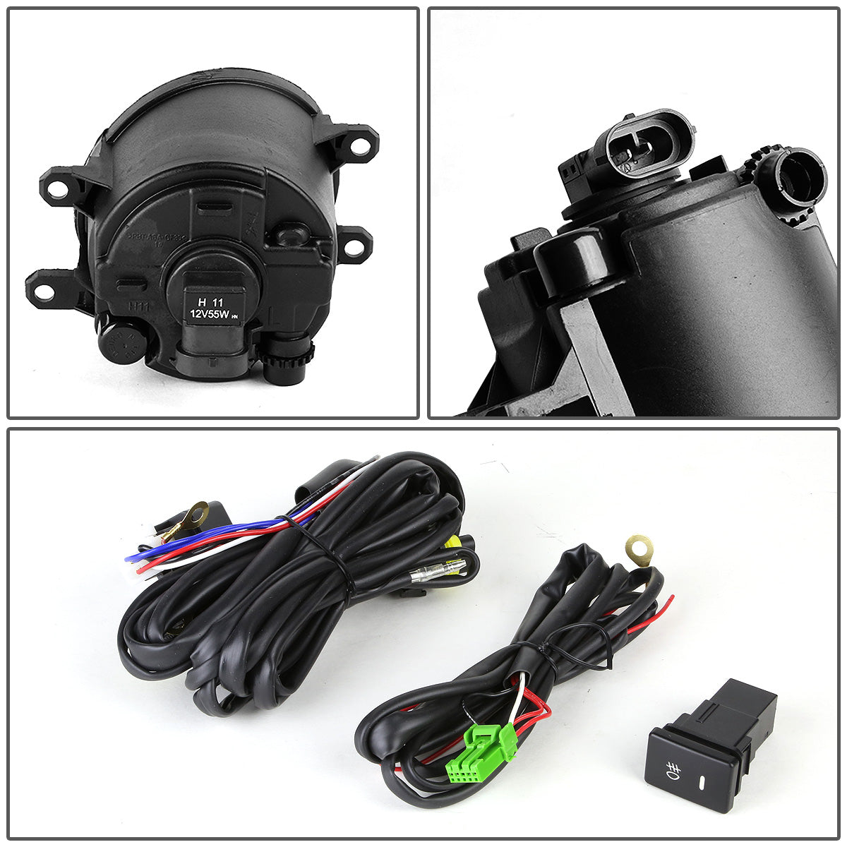 FAROS DE NIEBLA 09-12 TOYOTA RAV4 - W/ SWITCH - H11 BULB - SMOKE