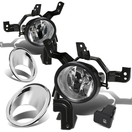 FAROS DE NIEBLA 07-09 HONDA CRV - W/ SWITCH - W/ CHROME BEZEL - H11 BULB - CLEAR