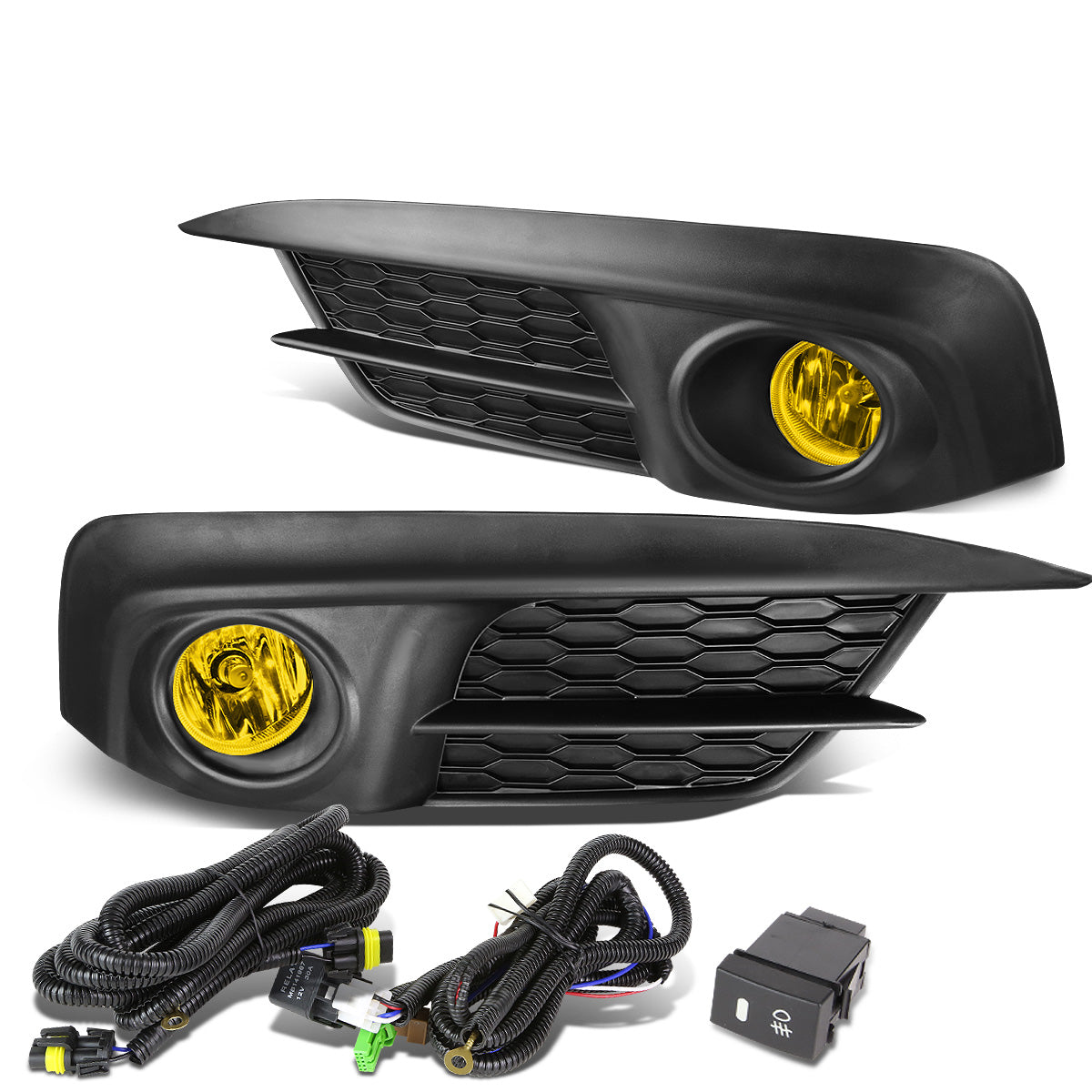 FAROS DE NIEBLA 2016+ HONDA CIVIC - W/ SWITCH - H8 BULB - AMBER