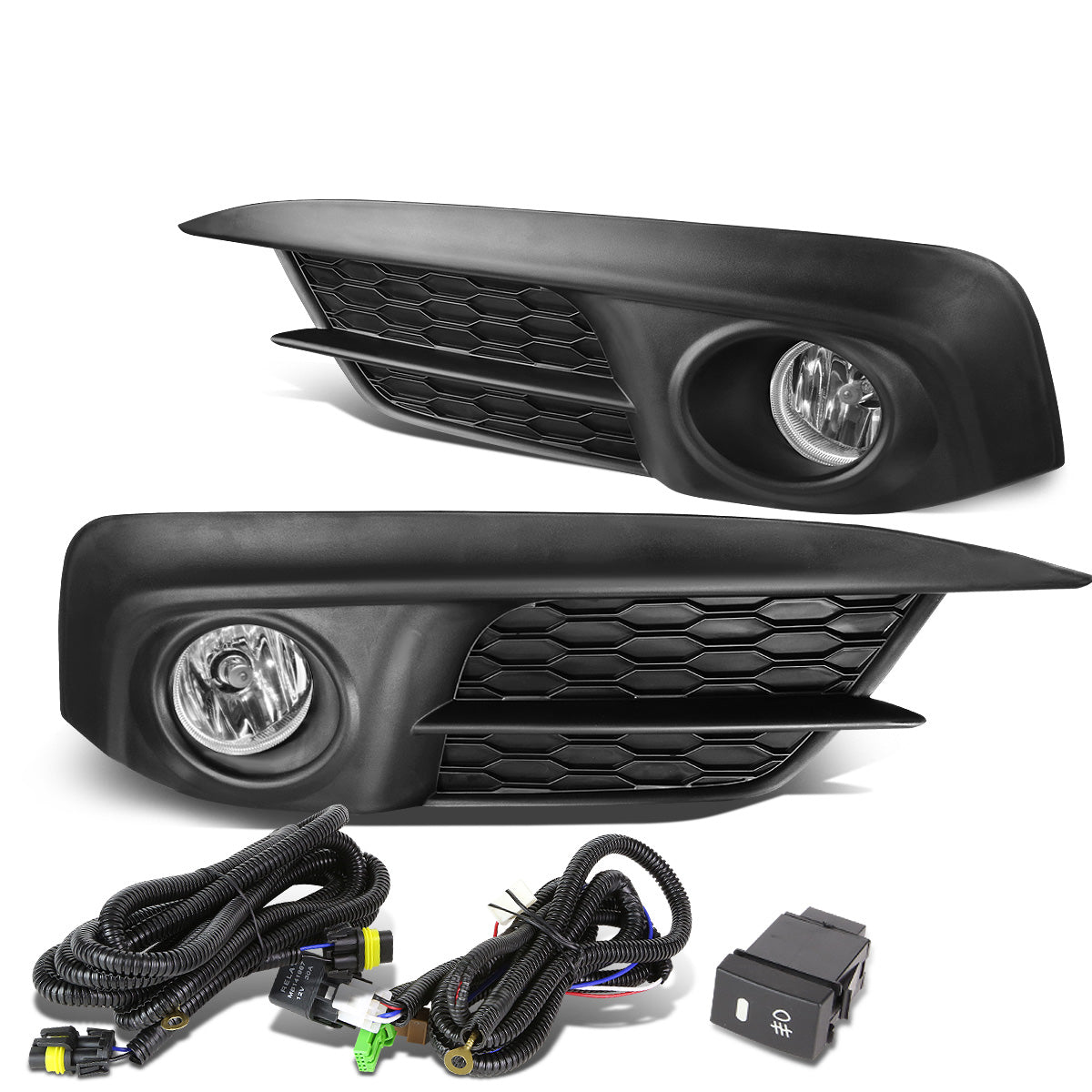 FAROS DE NIEBLA 2016+ HONDA CIVIC - W/ SWITCH - H8 BULB - CLEAR