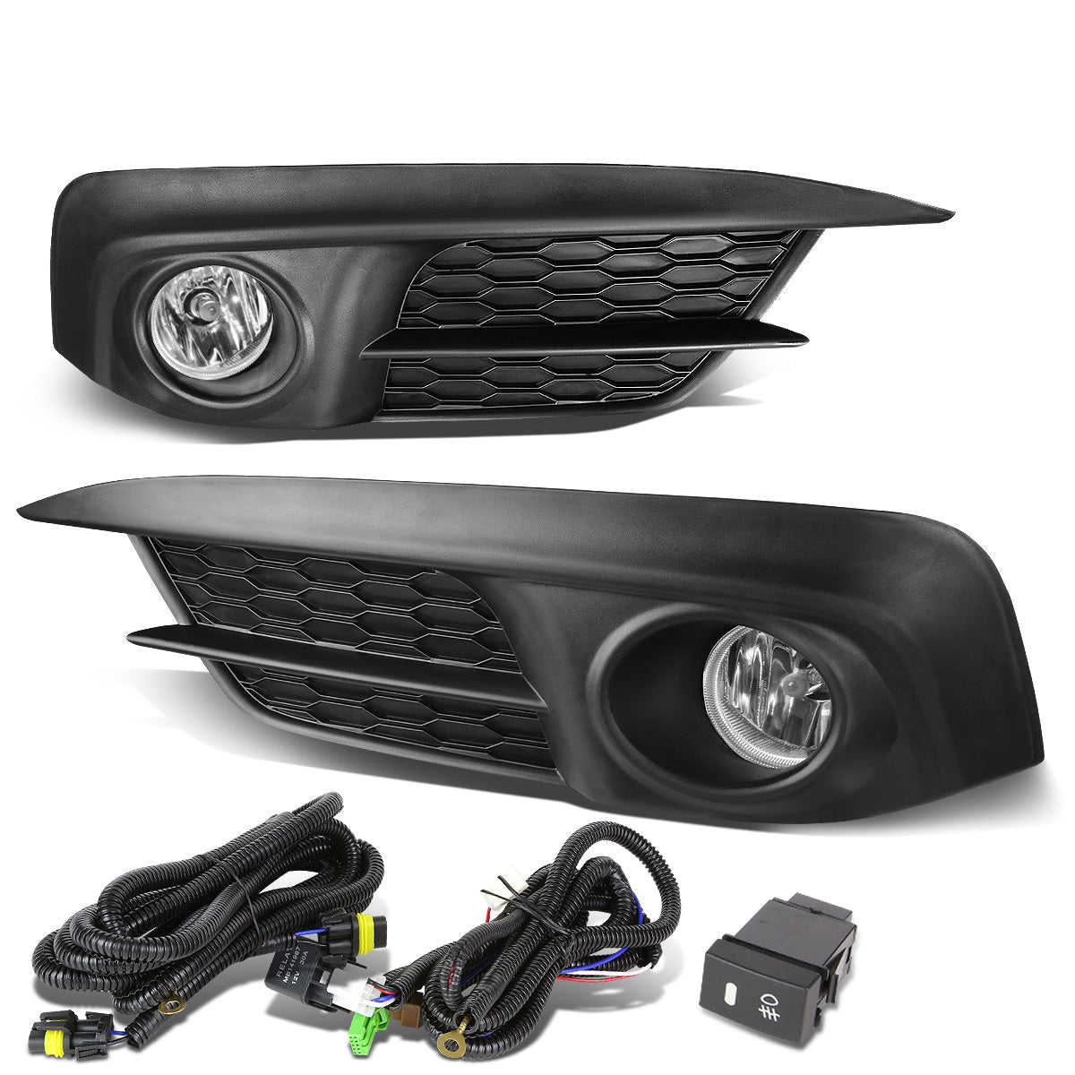 FAROS DE NIEBLA 2016+ HONDA CIVIC - W/ SWITCH - H8 BULB - CLEAR