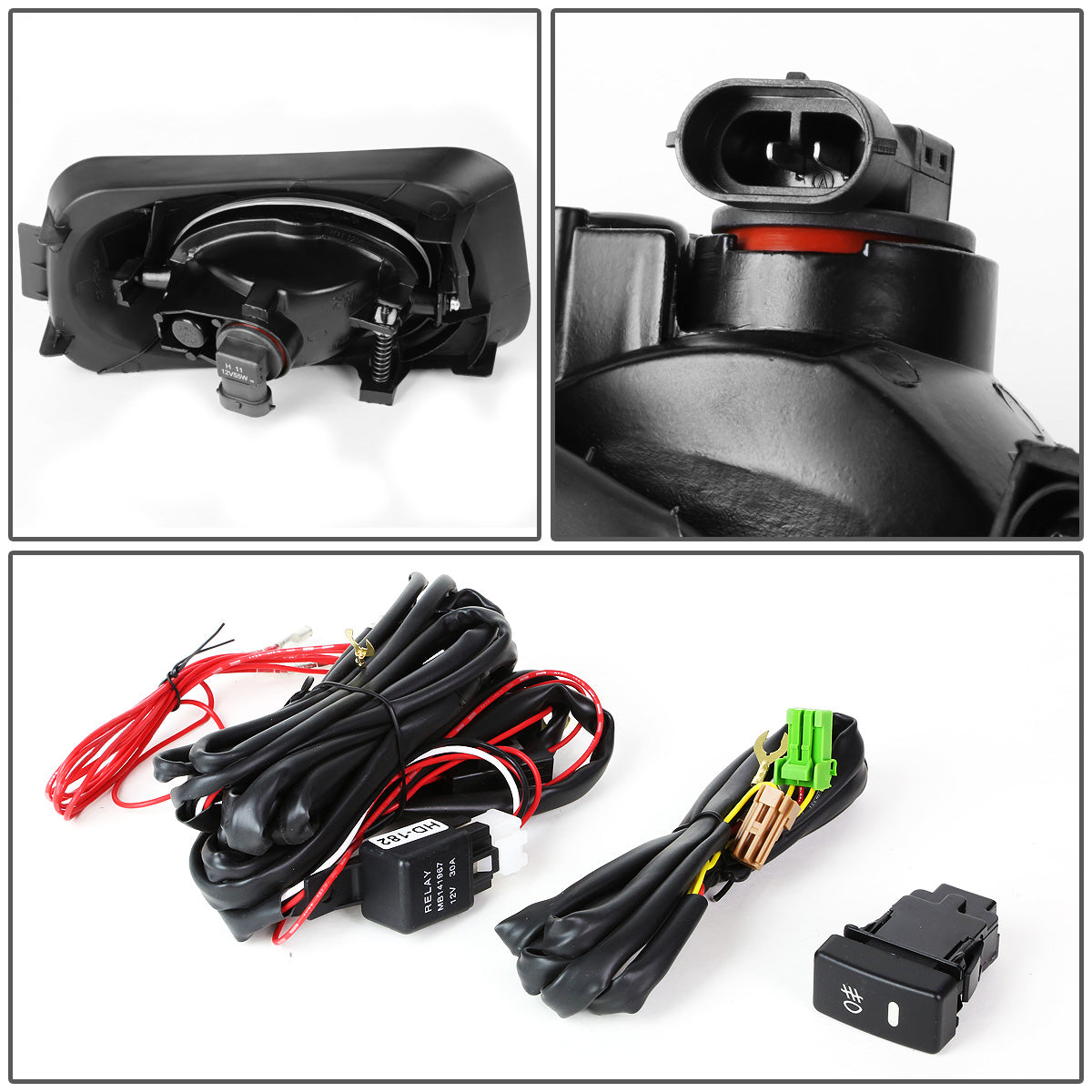 FAROS DE NIEBLA 04-05 ACURA TSX - WITH SWITCH, BEZEL - H11 BULB - AMBER