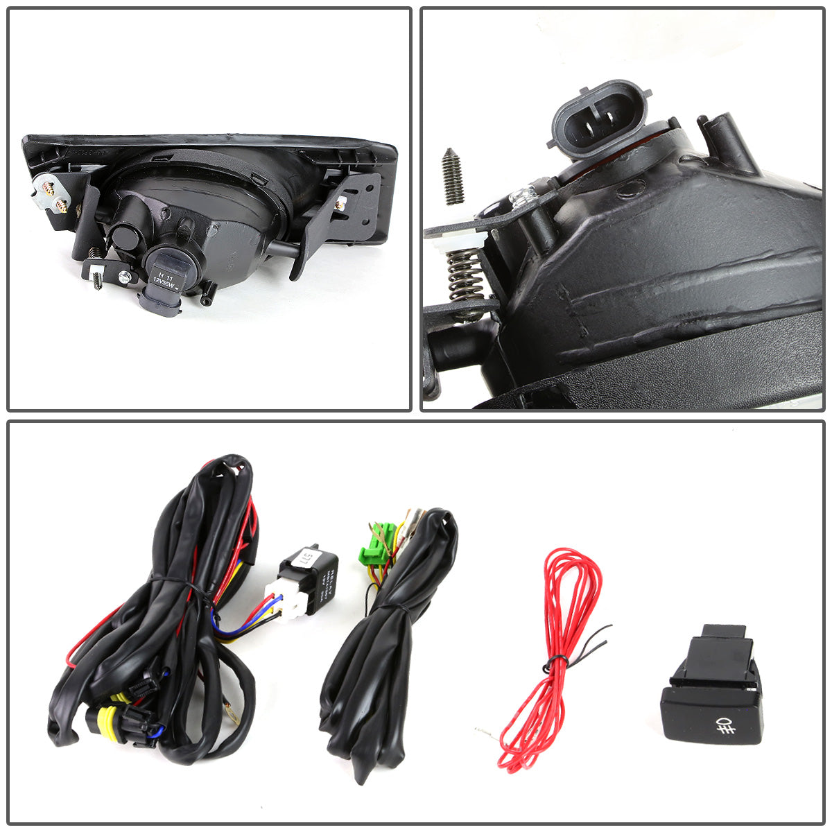 FAROS DE NIEBLA 06-07 HONDA ACCORD COUPE 2-DR - WITH SWITCH, BEZEL - H11 BULB - CHROME / CLEAR