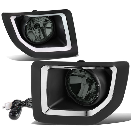 FAROS DE NIEBLA 15-16 GMC SIERRA 2500HD, 3500HD - WITH SWITCH, BEZEL - 5202 BULB - SMOKE