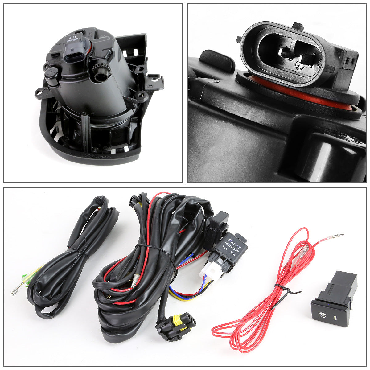 FAROS DE NIEBLA 14-16 SCION TC - WITH SWITCH, BEZEL - H11 BULB - CHROME / CLEAR