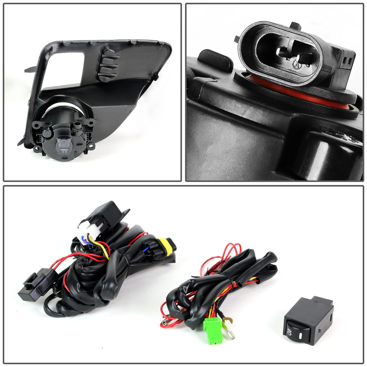 FAROS DE NIEBLA 15-17 SUBARU WRX , STI - WITH SWITCH, BEZEL - H11 BULB - SMOKE