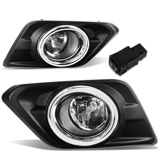 FAROS DE NIEBLA 14-16 NISSAN ROGUE - WITH SWITCH, BEZEL - H11 BULB - CHROME / CLEAR