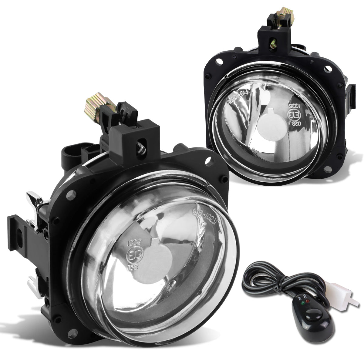 FAROS DE NIEBLA 02-05 MISTUBISHI ECLIPSE / 04-08 GALANT - WITH SWITCH - 9145 BULB - CHROME / CLEAR