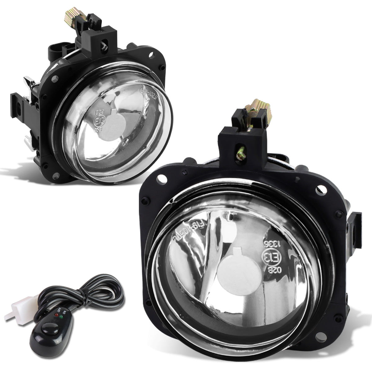 FAROS DE NIEBLA 02-05 MISTUBISHI ECLIPSE / 04-08 GALANT - WITH SWITCH - 9145 BULB - CHROME / CLEAR