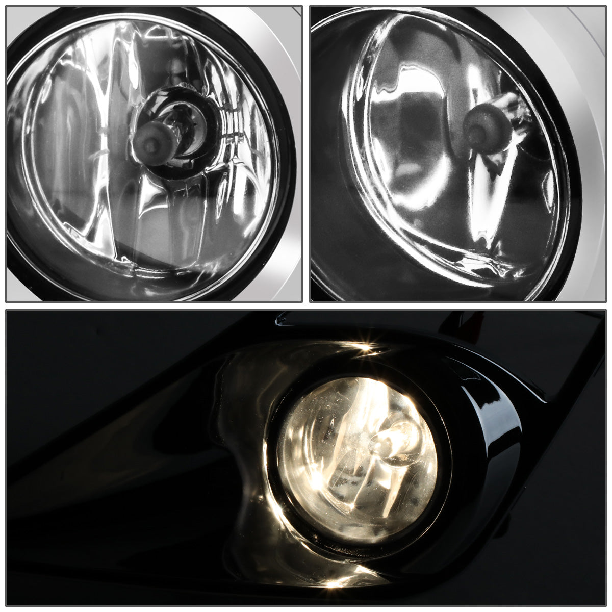FAROS DE NIEBLA 13-16 SCION FR-S - WITH SWITCH, BEZEL - H11 BULB - CHROME / CLEAR