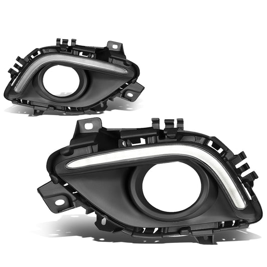 FAROS DE NIEBLA 14-16 MAZDA 6 - WITH DRL STRIP BEZEL - BLACK / CHROME HOUSING