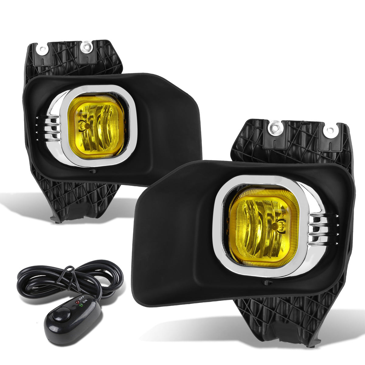 FAROS DE NIEBLA 11-16 FORD F-250, F-350, F-450, F-550 SUPER DUTY - WITH SWITCH, BEZEL - H10 BULB - AMBER