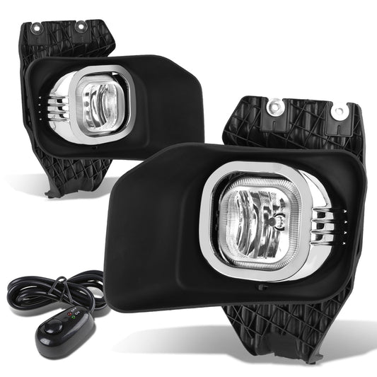 FAROS DE NIEBLA 11-16 FORD F-250, F-350, F-450, F-550 SUPER DUTY - WITH SWITCH, BEZEL - H10 BULB - CHROME / CLEAR