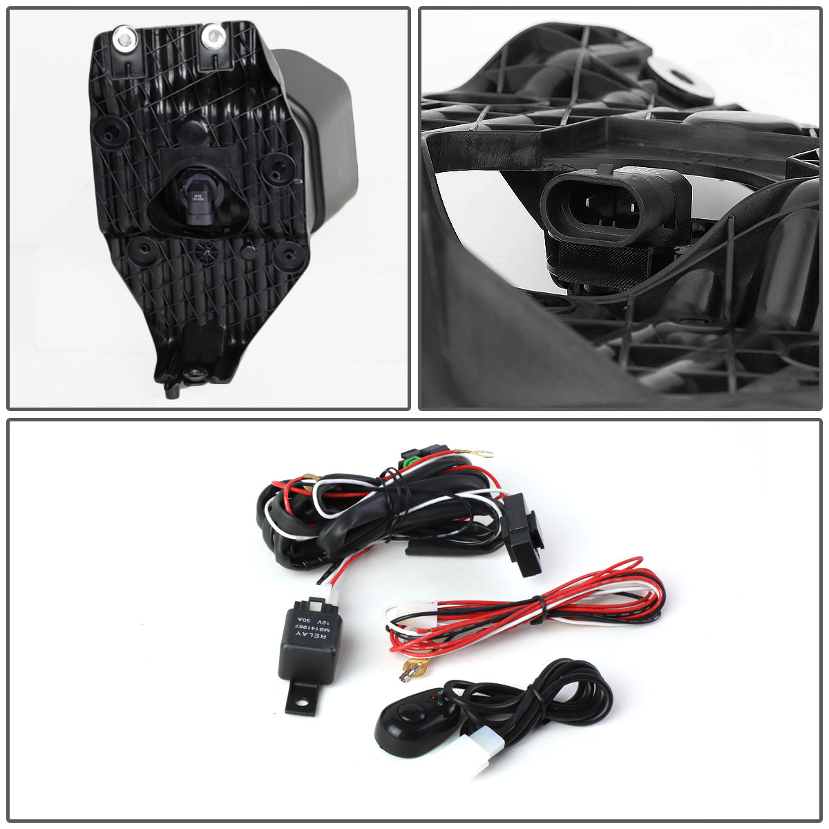 FAROS DE NIEBLA 11-16 FORD F-250, F-350, F-450, F-550 SUPER DUTY - WITH SWITCH, BEZEL - H10 BULB - SMOKE