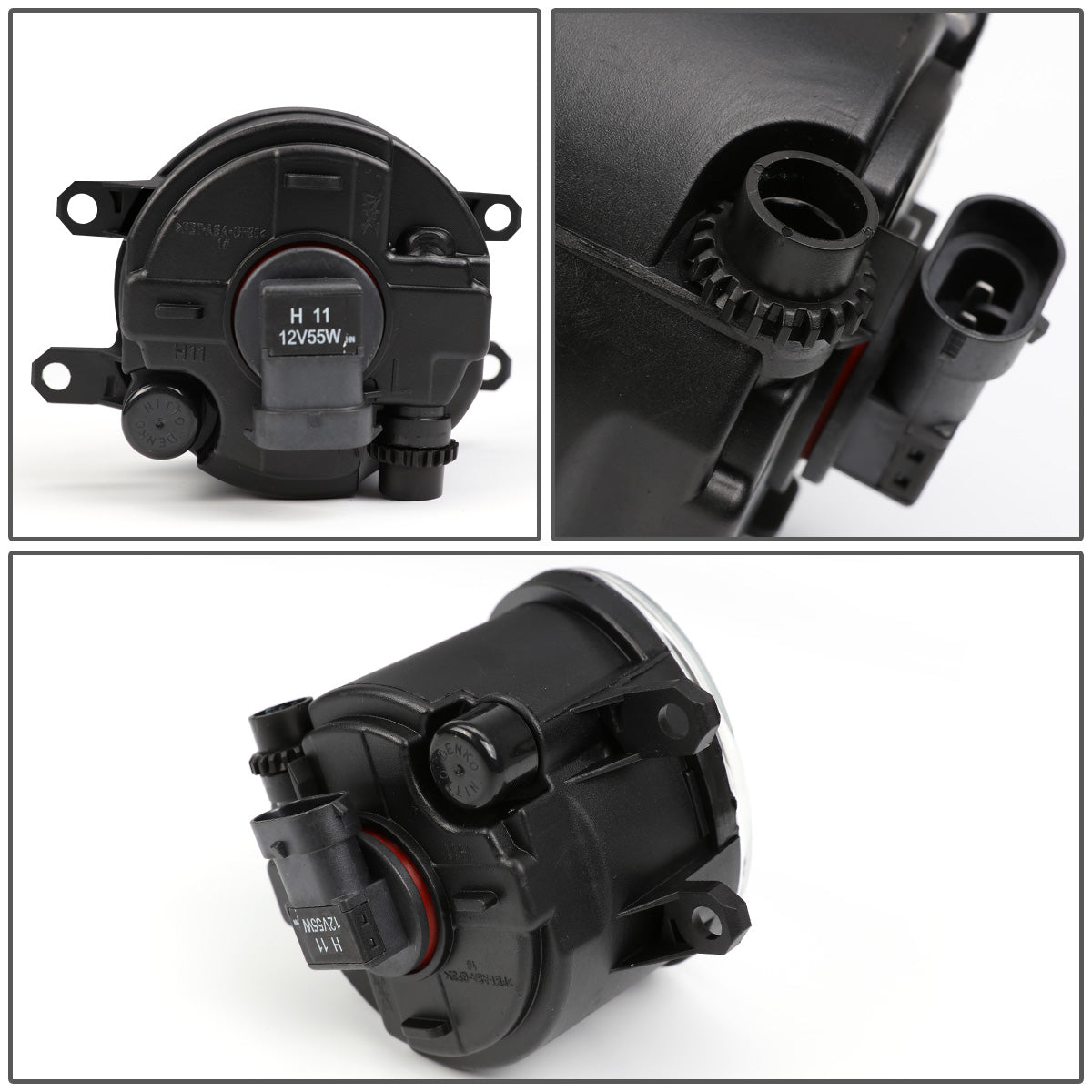 FAROS DE NIEBLA 09-10 TOYOTA COROLLA 4-DR SEDAN - WITH SWITCH, BEZEL - H11 BULBS - SMOKE