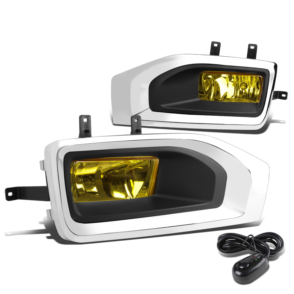 FAROS DE NIEBLA 15-18 GMC YUKON , XL - WITH SWITCH, BEZEL - 5202 BULB - AMBER