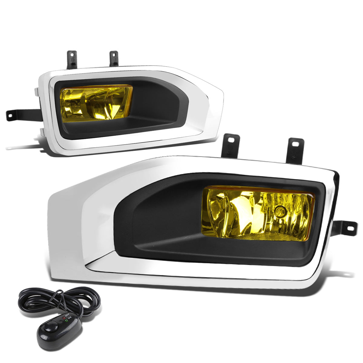 FAROS DE NIEBLA 15-18 GMC YUKON , XL - WITH SWITCH, BEZEL - 5202 BULB - AMBER
