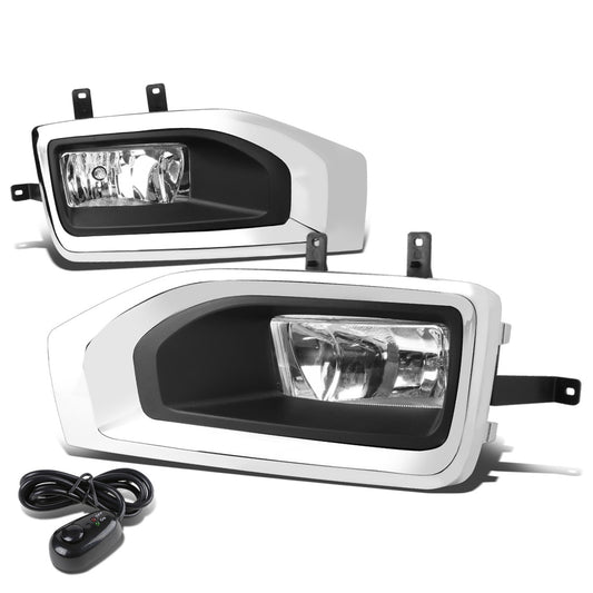 FAROS DE NIEBLA 15-18 GMC YUKON , XL - WITH SWITCH, BEZEL - 5202 BULB - CHROME / CLEAR