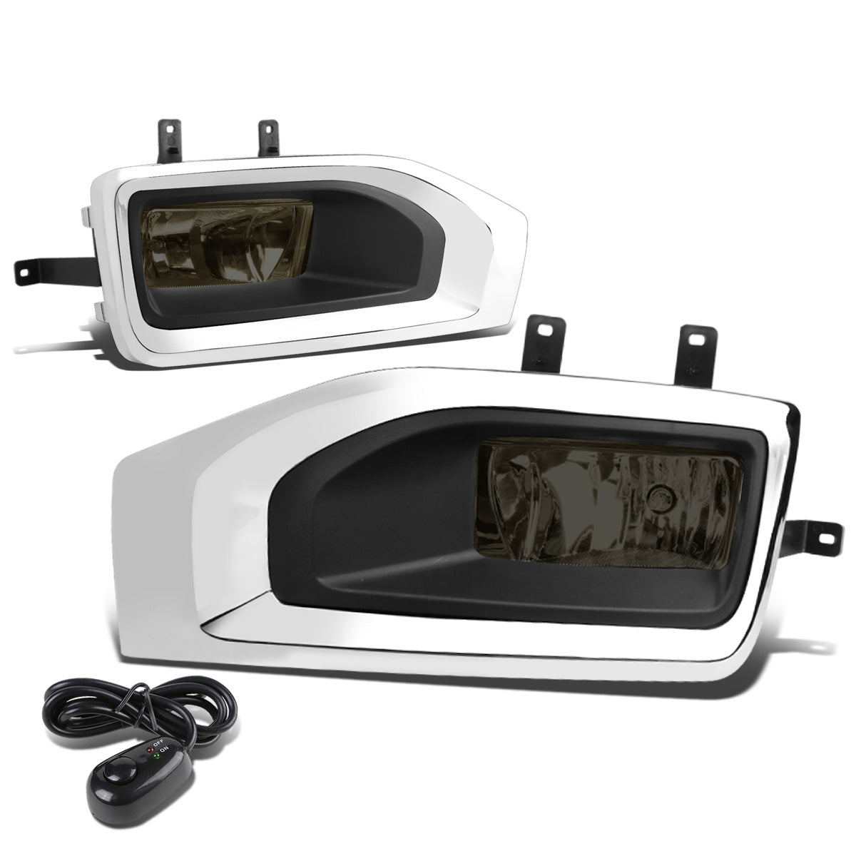 FAROS DE NIEBLA 15-18 GMC YUKON , XL - WITH SWITCH, BEZEL - 5202 BULB - SMOKE