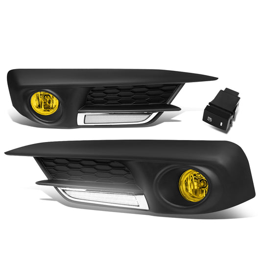 FAROS DE NIEBLA 16-17 HONDA CIVIC SEDAN, COUPE - DOES NOT FIT HATCHBACK OR TOURING MODELS - WITH SWITCH - LED DRL BEZEL - H8 BULB - AMBER