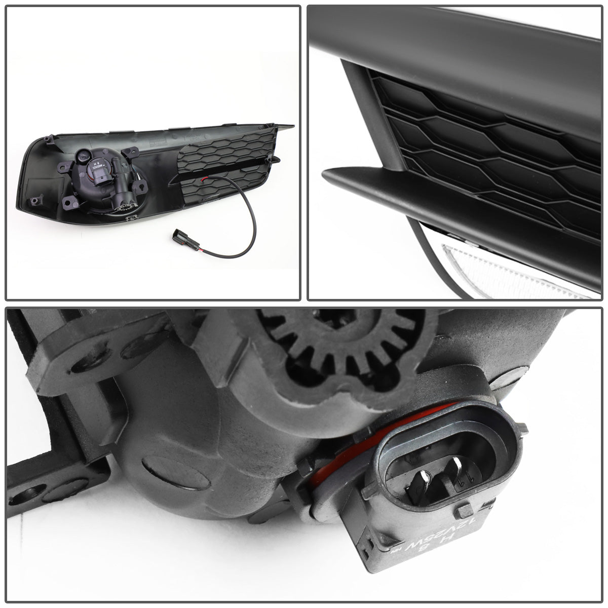 FAROS DE NIEBLA 16-17 HONDA CIVIC SEDAN, COUPE - DOES NOT FIT HATCHBACK OR TOURING MODELS - WITH SWITCH - LED DRL BEZEL - H8 BULB - AMBER