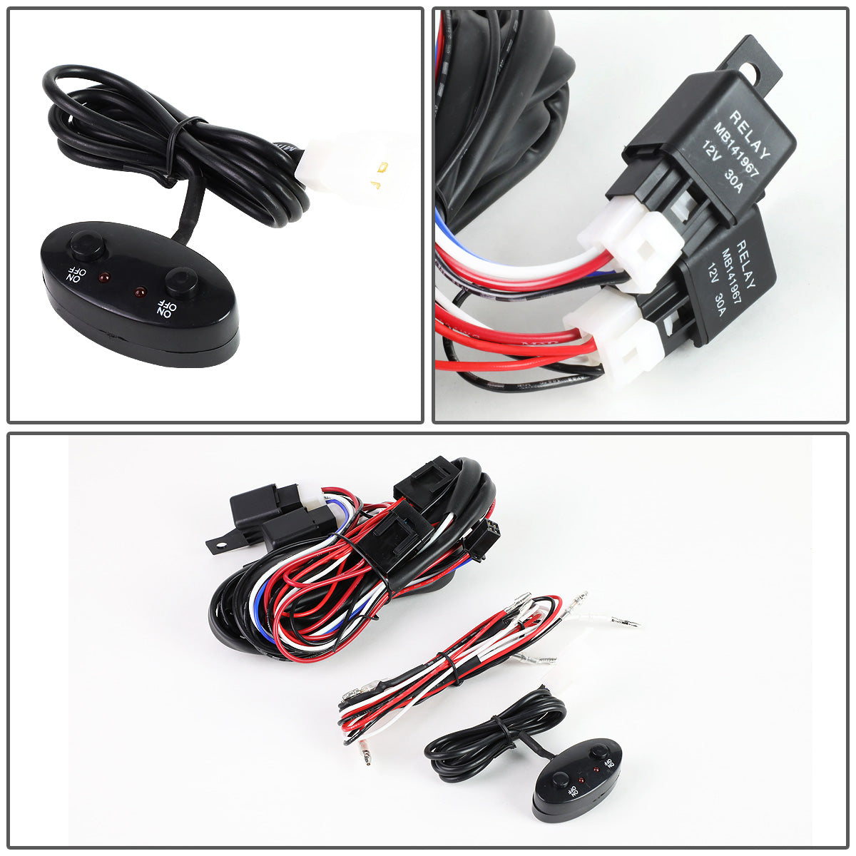 FAROS DE NIEBLA UNIVERSAL - ROOF TOP RUNNING LIGHT - W/ SWITCH - H3 - CLEAR