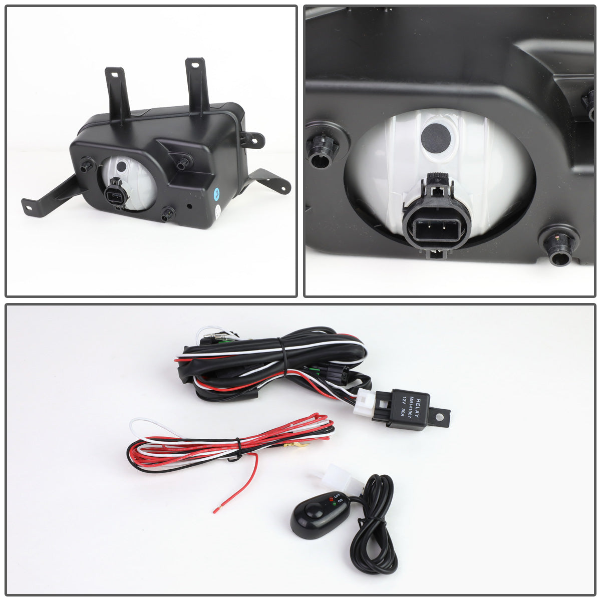 FAROS DE NIEBLA 15-20 CHEVY TAHOE, SUBURBAN / 16-19 SUBURBAN 3500HD - WITH SWITCH, BLACK BEZEL - 5202 BULB - AMBER