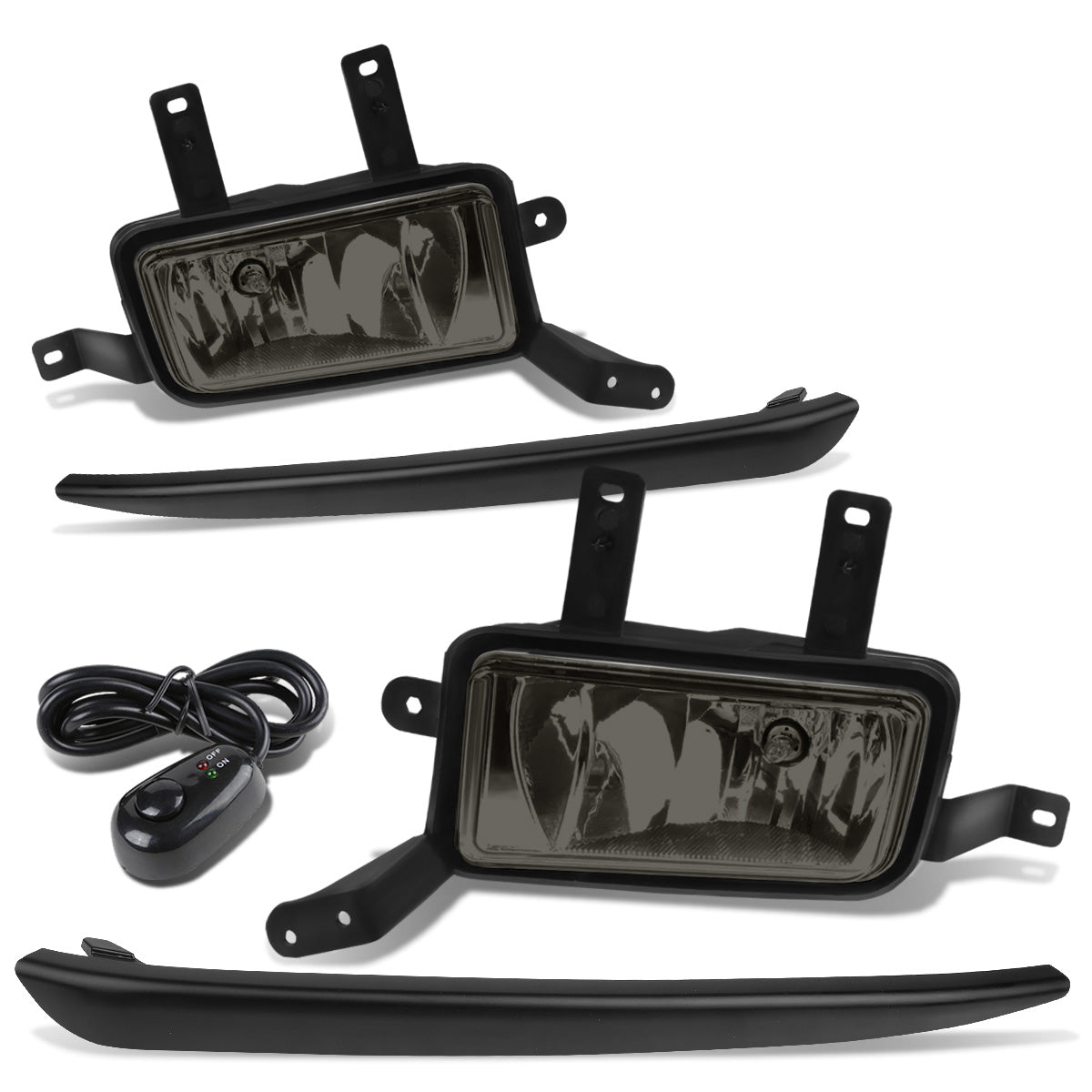 FAROS DE NIEBLA 15-20 CHEVY TAHOE, SUBURBAN / 16-19 SUBURBAN 3500HD - WITH SWITCH, BLACK BEZEL - 5202 BULB - SMOKE