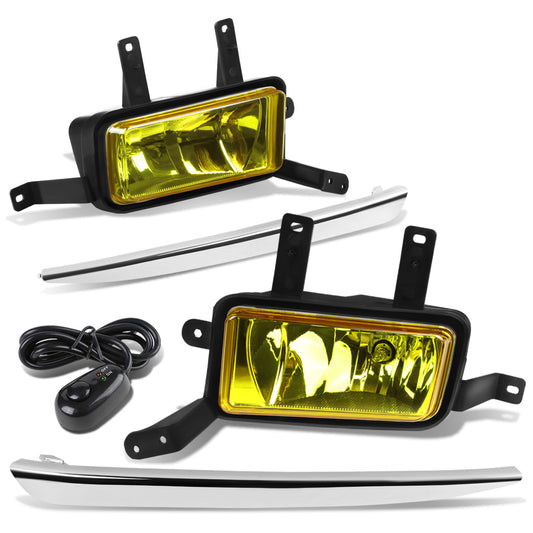 FAROS DE NIEBLA 15-20 CHEVY TAHOE, SUBURBAN / 16-19 SUBURBAN 3500HD - WITH SWITCH, CHROME TRIM BEZEL - 5202 BULB - AMBER
