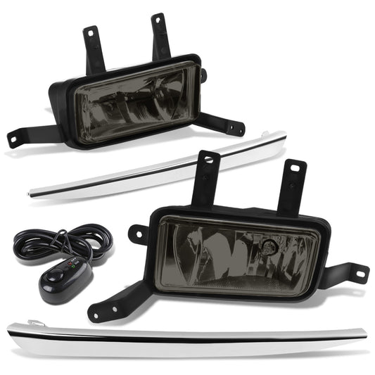 FAROS DE NIEBLA 15-20 CHEVY TAHOE, SUBURBAN / 16-19 SUBURBAN 3500HD - WITH SWITCH, CHROME TRIM BEZEL - 5202 BULB - SMOKE