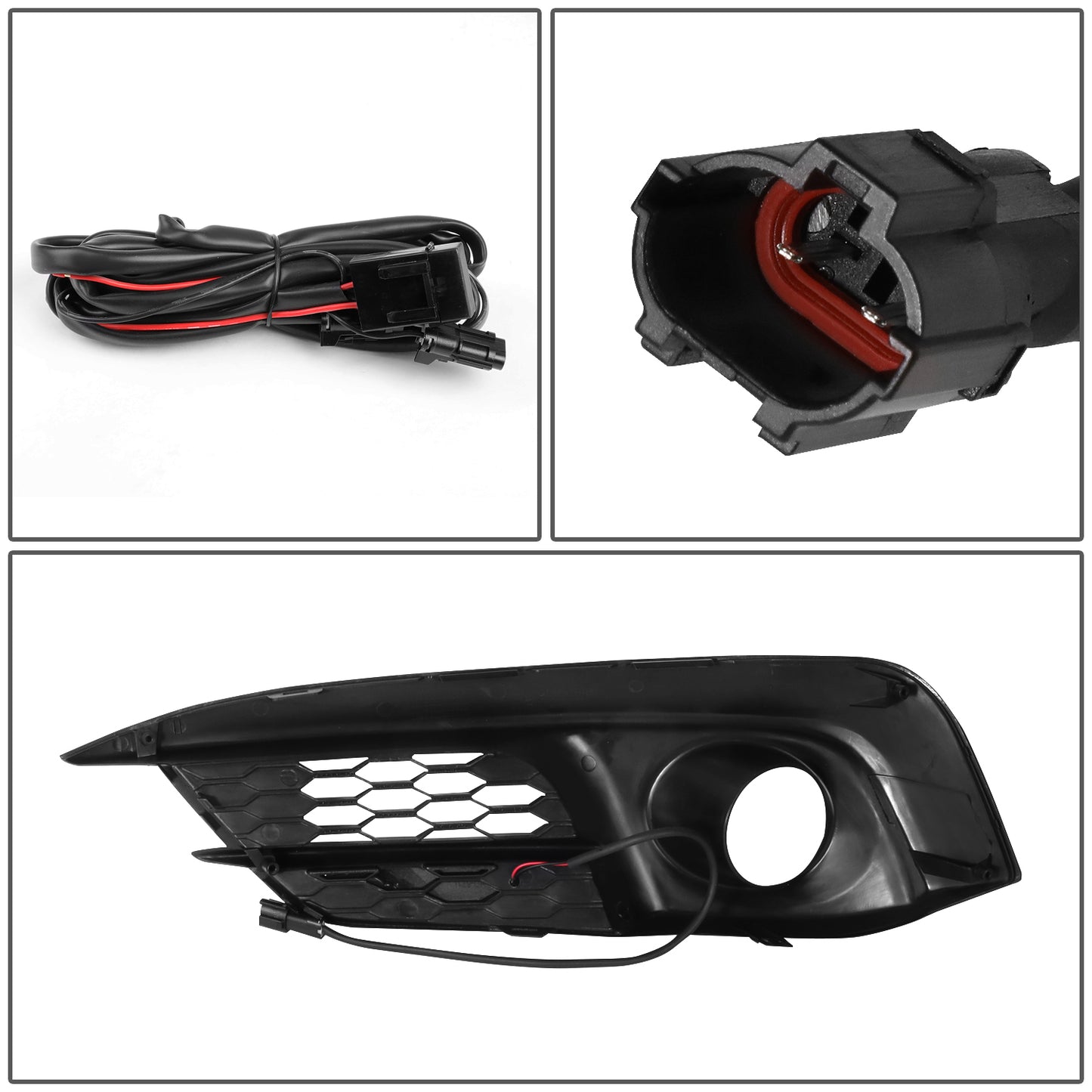 FAROS DE NIEBLA 16-18 HONDA CIVIC SEDAN, COUPE - WITH BLACK BEZEL - BLACK