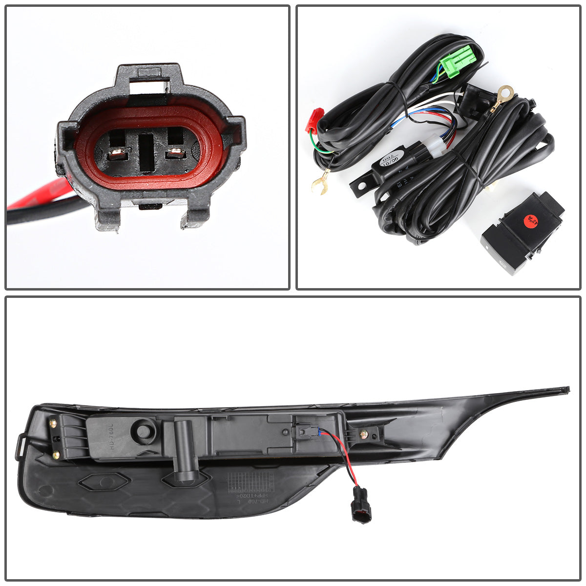 FAROS DE NIEBLA 16-17 HONDA ACCORD - HIGH POWERED LED - WITH SWITCH, BEZEL - SMOKE