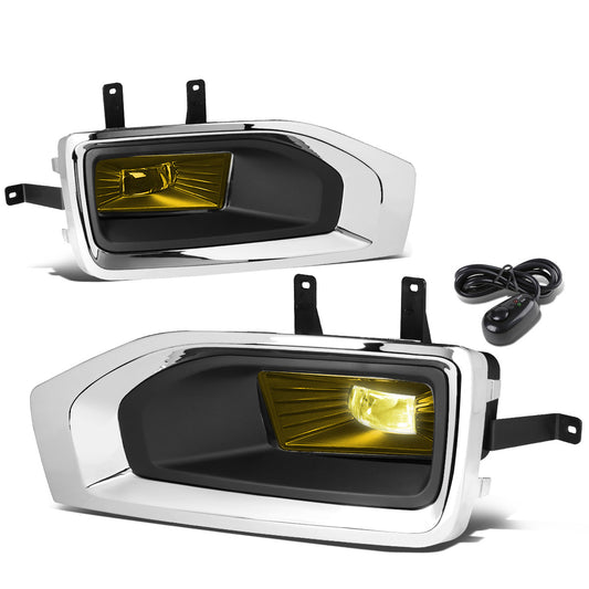 FAROS DE NIEBLA 15-18 GMC YUKON, YUKON XL - HIGH POWERED LED - WITH SWITCH, BEZEL - AMBER