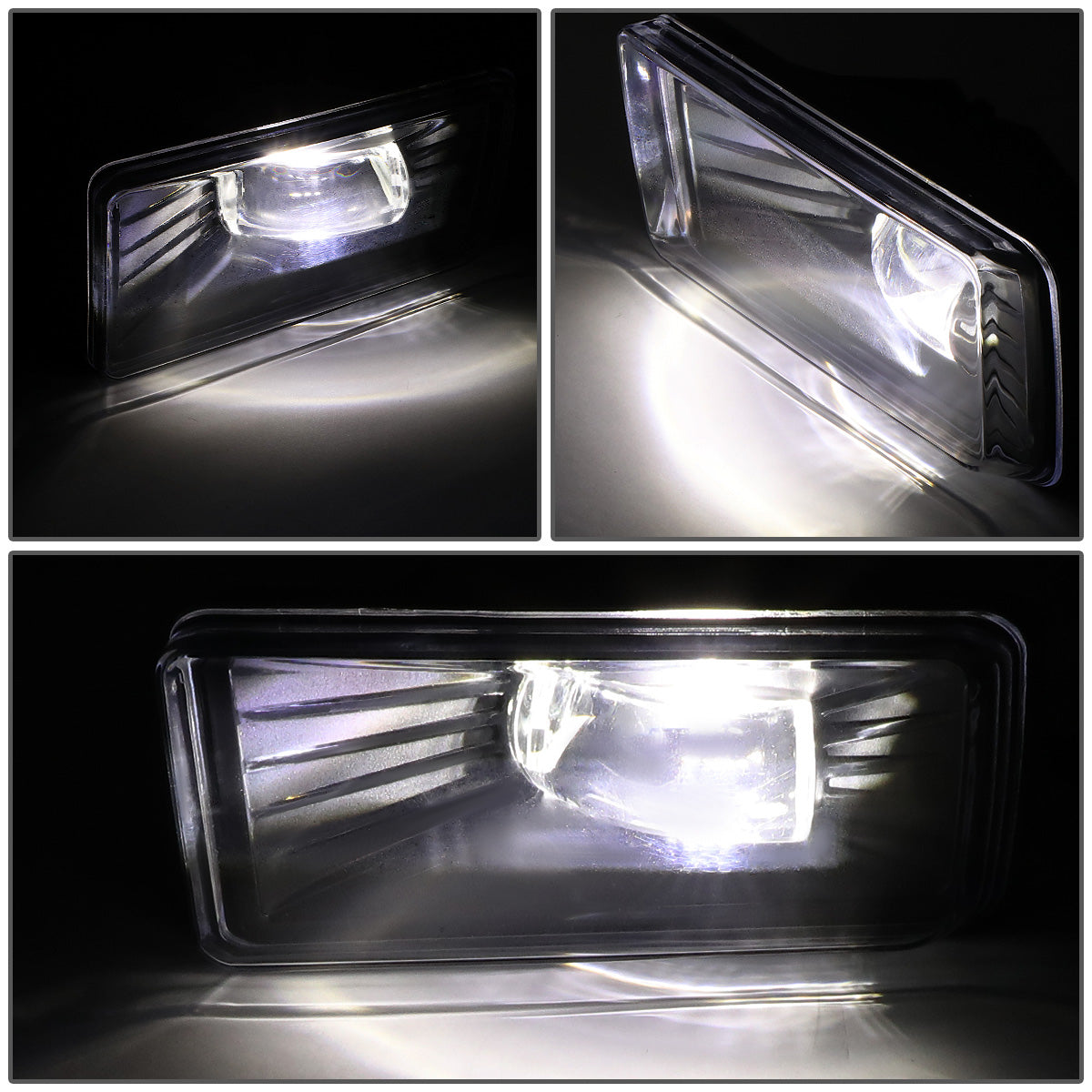 FAROS DE NIEBLA 15-18 GMC YUKON, YUKON XL - HIGH POWERED LED - WITH SWITCH, BEZEL - CHROME / CLEAR