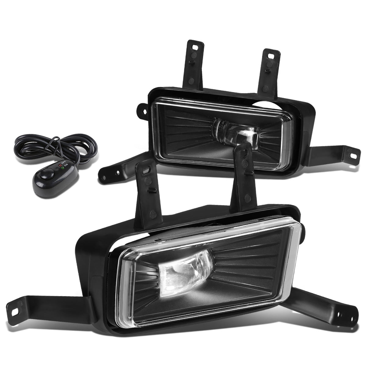 FAROS DE NIEBLA 15-20 CHEVY TAHOE, SUBURBAN, GMC YUKON, YUKON XL / 16-19 CHEVY SUBURBAN 3500HD - HIGH POWERED LED - WITH SWITCH - CHROME / CLEAR